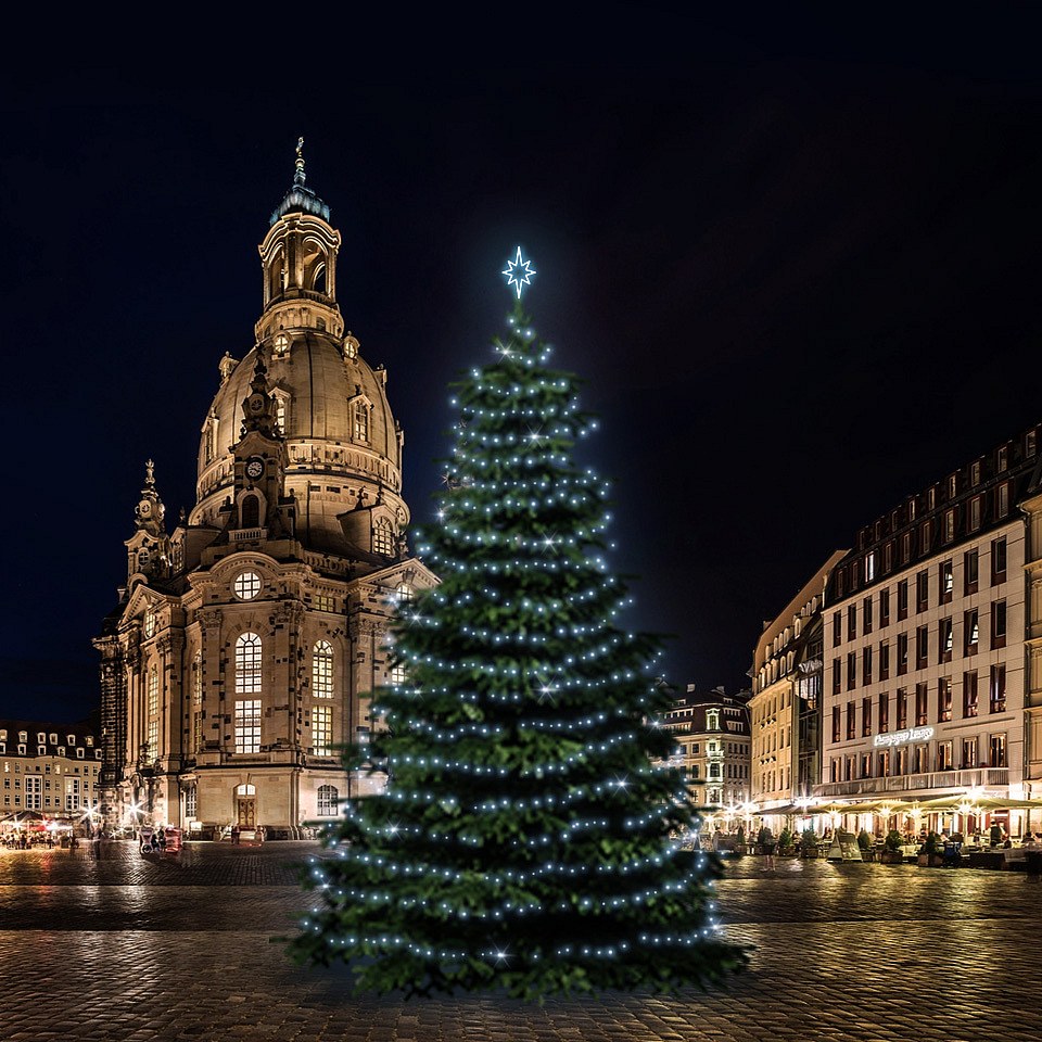 LED-Lichtset für Weihnachtsbäume 15-17 m hoch, Kaltweiß