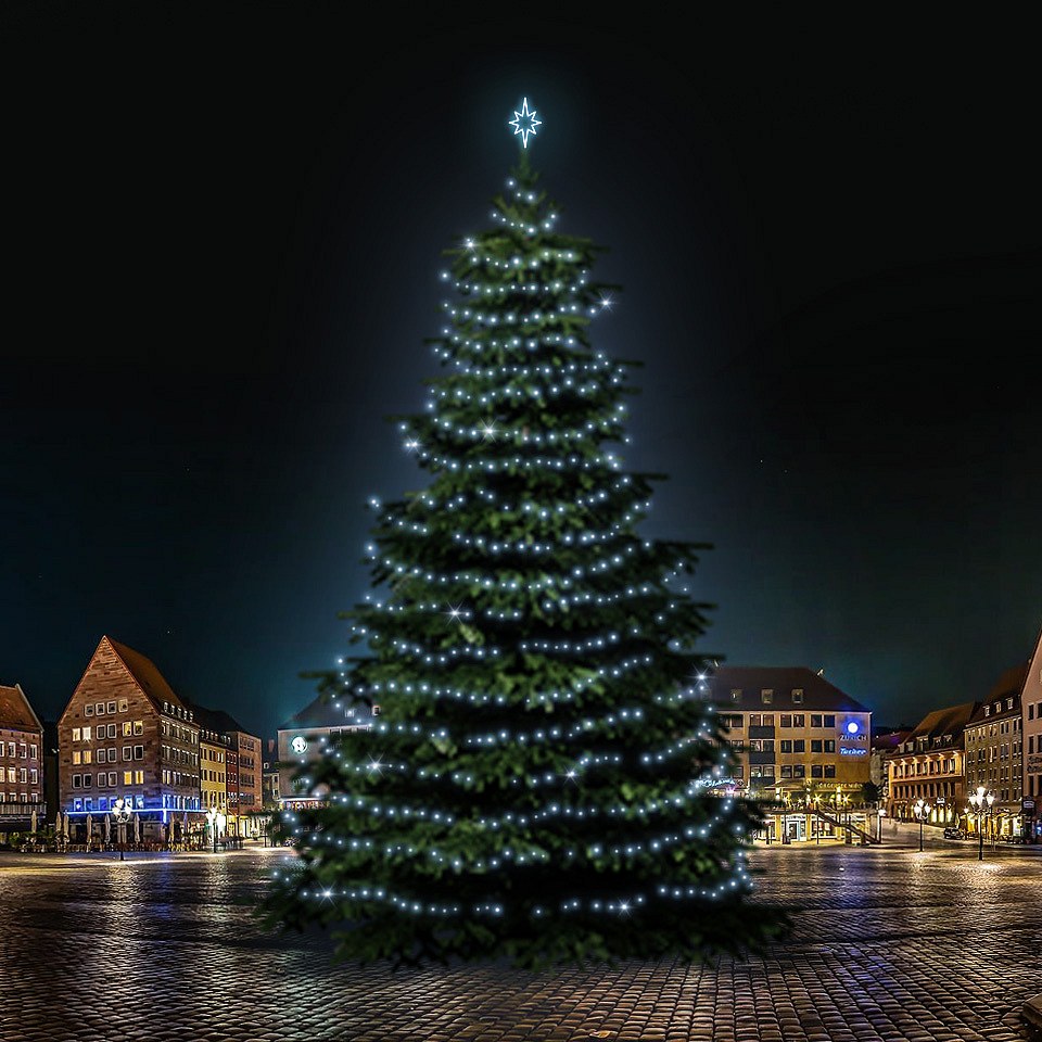 LED-Lichtset für Weihnachtsbäume 21-23 m hoch, Kaltweiß