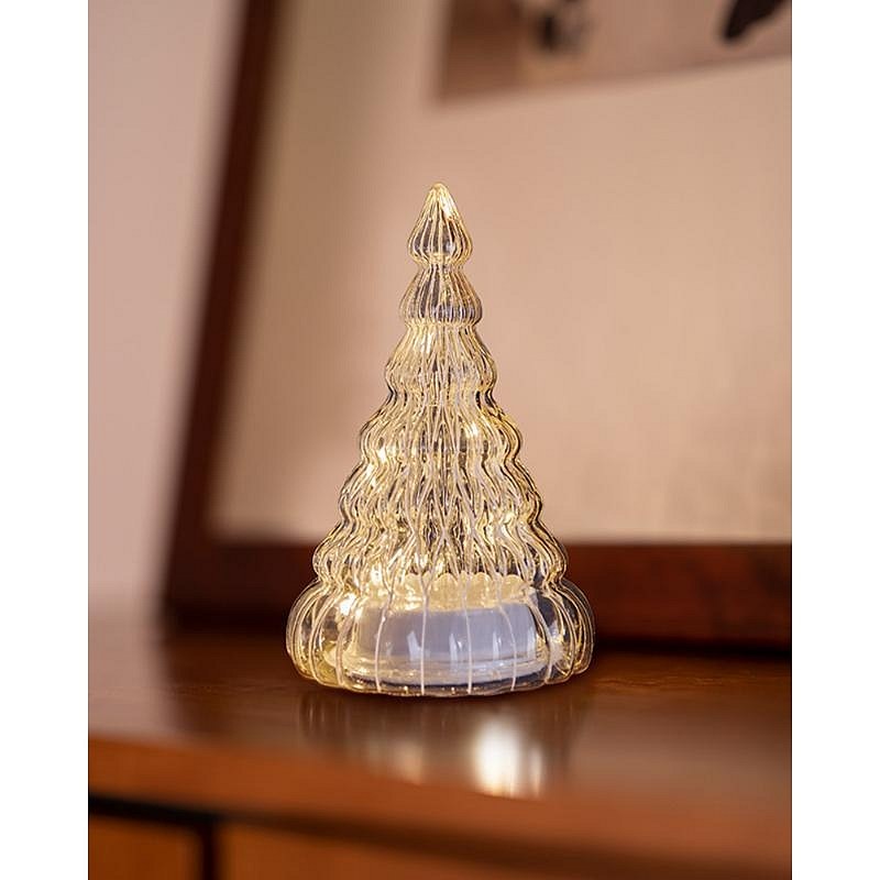 LED-Lichterbaum, Glas, klar, 16,5 cm