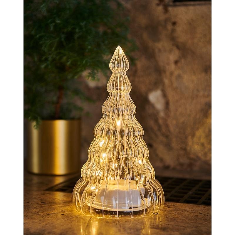 LED-Lichterbaum, Glas, klar, 23,5 cm