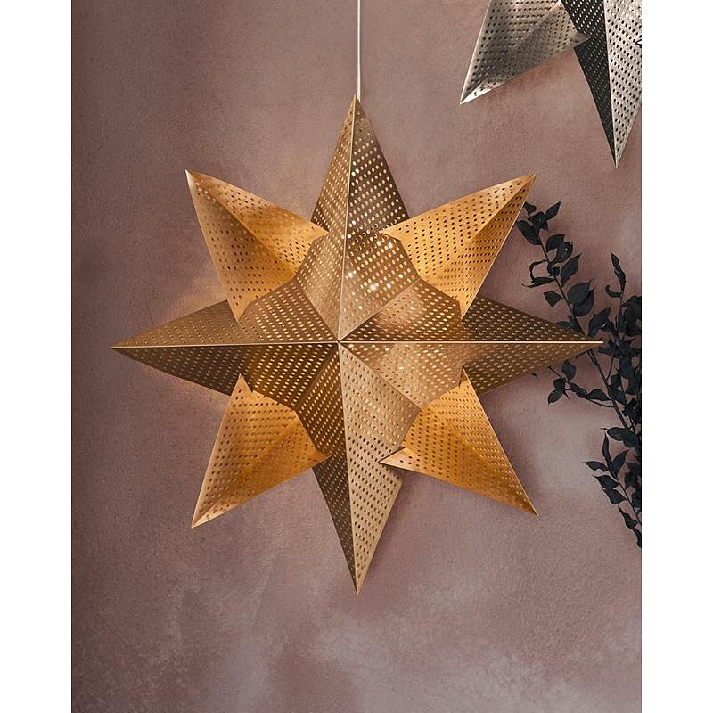 LED-Hängedekoration, Stern, Gold, Durchm. 33 cm