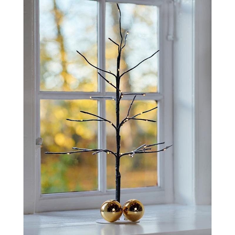 LED Lichterbaum, Braun, verschneit, 50 cm