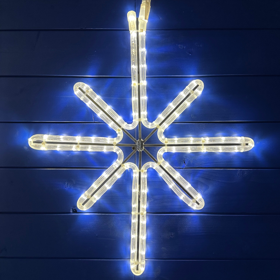 LED-Licht Polaris Stern Motiv, zum aufhängen,38 x 65 cm, Warmweiß