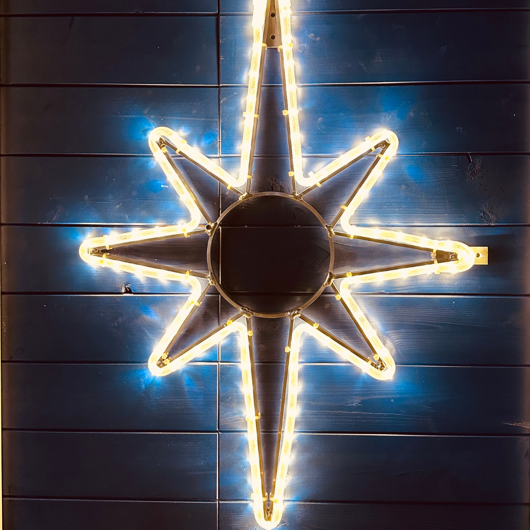 LED-Leuchtstern, zum aufhängen, 35x50cm, Warmweiß