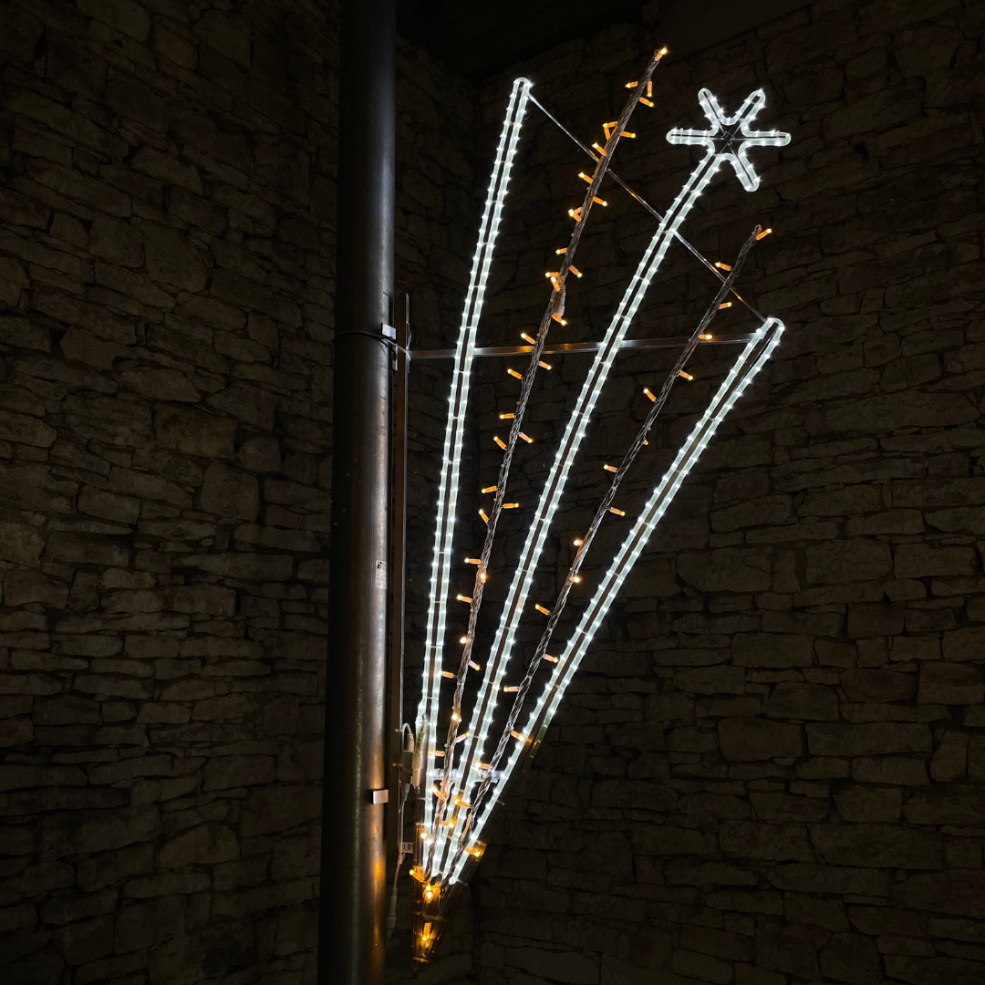 LED-Lichtdekor, 90 x 210 cm, Kaltweiß und Warmweiß