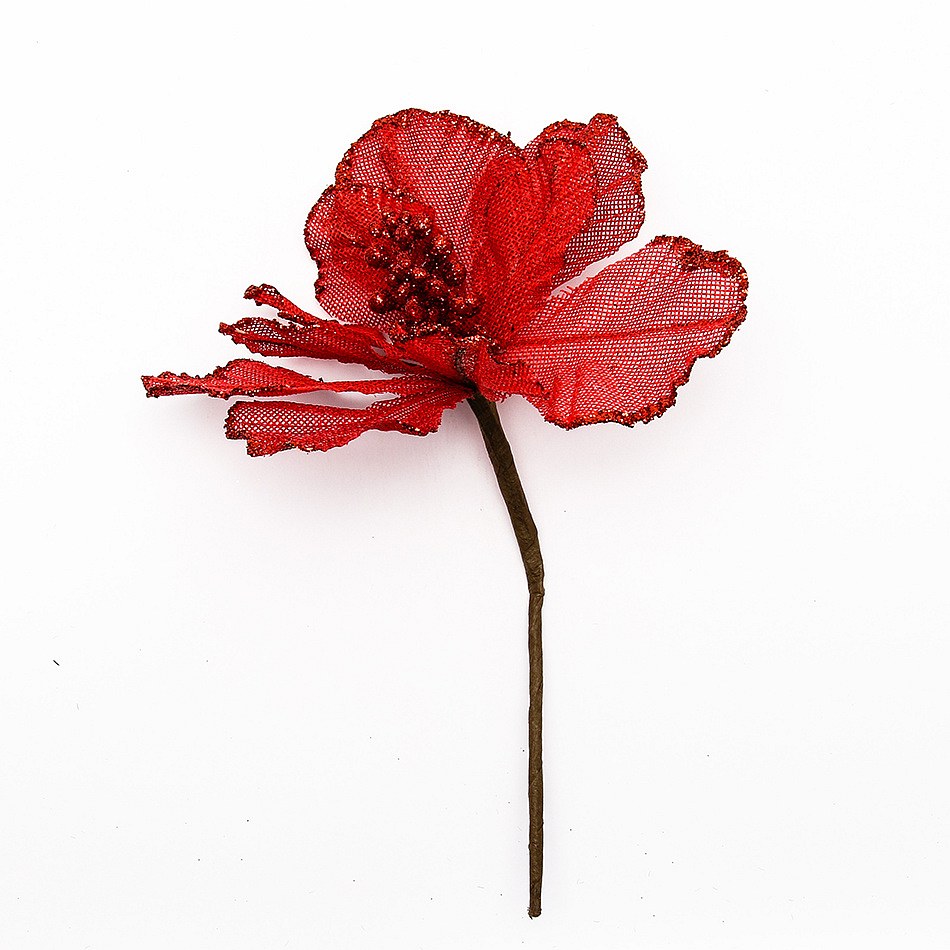 Künstliche Blume 20,5x17 cm - rot