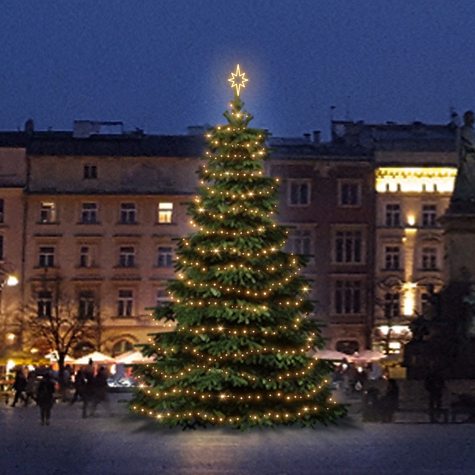 LED-Lichtset für Weihnachtsbäume 9-11 m hoch, Warmweiß
